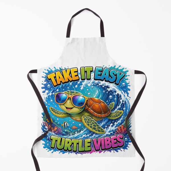 Item preview, Take It Easy Turtle Vibes Cute Sea Turtle Cartoon T-Shirt designed and sold by M.Store.