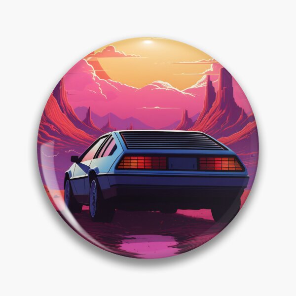 Item preview, The futuristic retro landscape of the 80s. Illustration of the moon and car in retro style. Suitable for the design of the 80s style designed and sold by anytka.