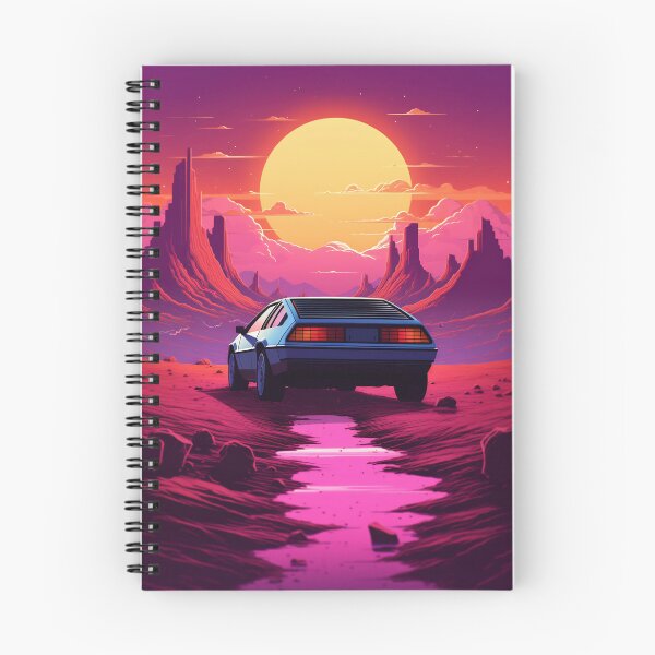 Item preview, The futuristic retro landscape of the 80s. Illustration of the moon and car in retro style. Suitable for the design of the 80s style designed and sold by anytka.