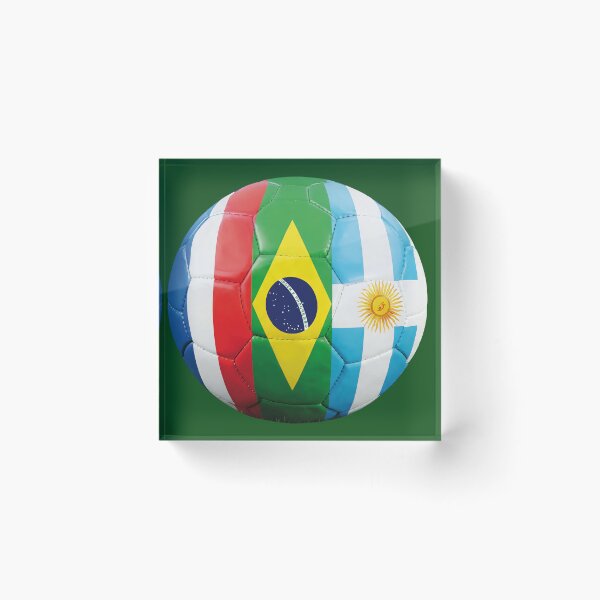 Item preview, Football (soccer) in the colours of the French, Brazilian and Argentinian national teams designed and sold by Alan-David.