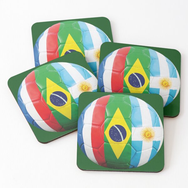 Item preview, Football (soccer) in the colours of the French, Brazilian and Argentinian national teams designed and sold by Alan-David.