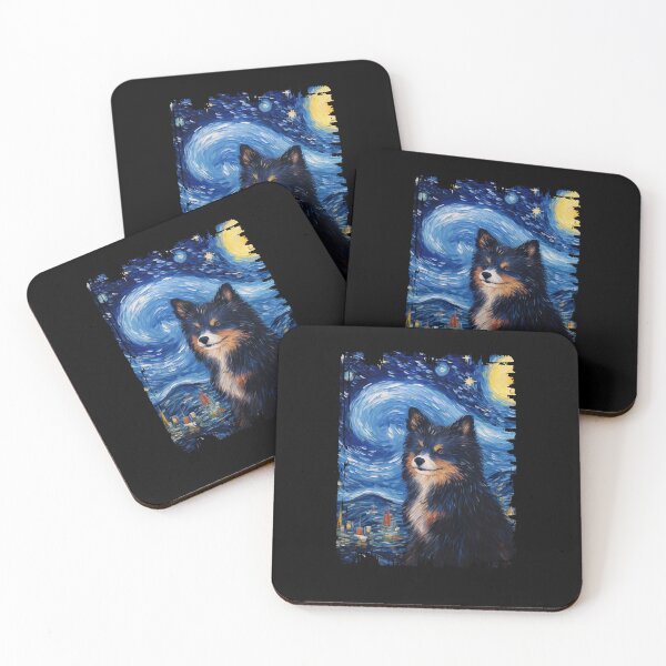 Item preview, Funny Finnish Lapphund Starry Night Illustration Mom Dad Kids designed and sold by rafaeltto.