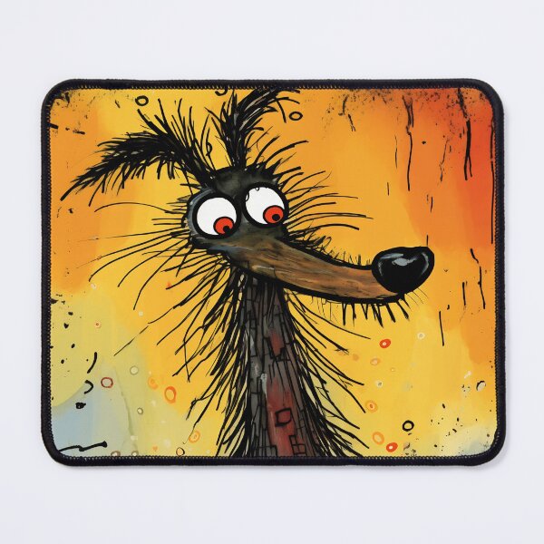 Item preview, A cartoon version of the dog, emotive body language, spiky mounds, frayed designed and sold by anytka.