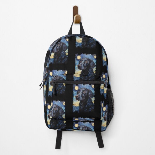 Item preview, Funny Flat Coated Retriever Starry Night Illustration Mom Dad Kids designed and sold by rafaeltto.