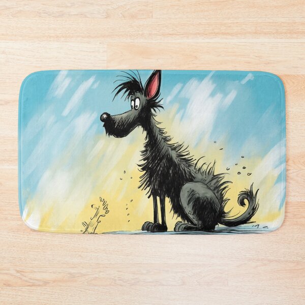 Item preview, A cartoon version of the dog, emotive body language, spiky mounds, frayed designed and sold by anytka.
