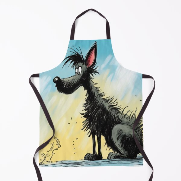 Item preview, A cartoon version of the dog, emotive body language, spiky mounds, frayed designed and sold by anytka.