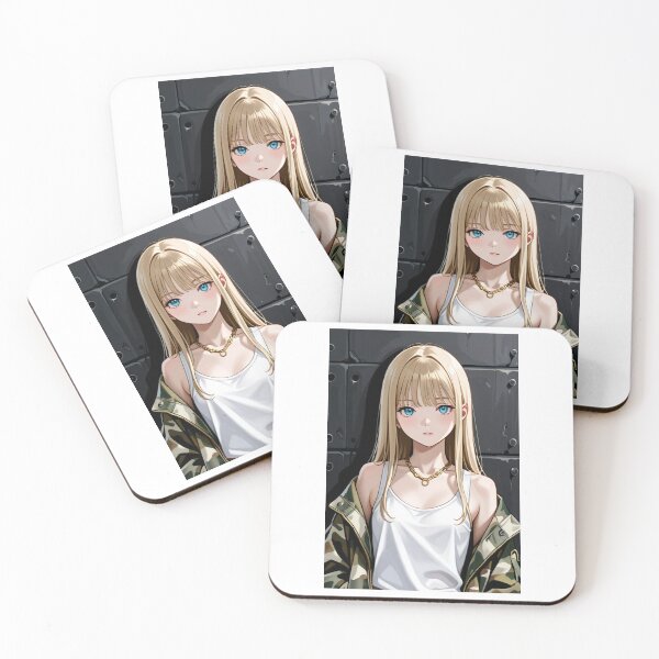 Item preview, Fashion - Woman in Camo Camo Jacket Tank Top Gold Chain Anime Variant 4 designed and sold by AnimeShin.