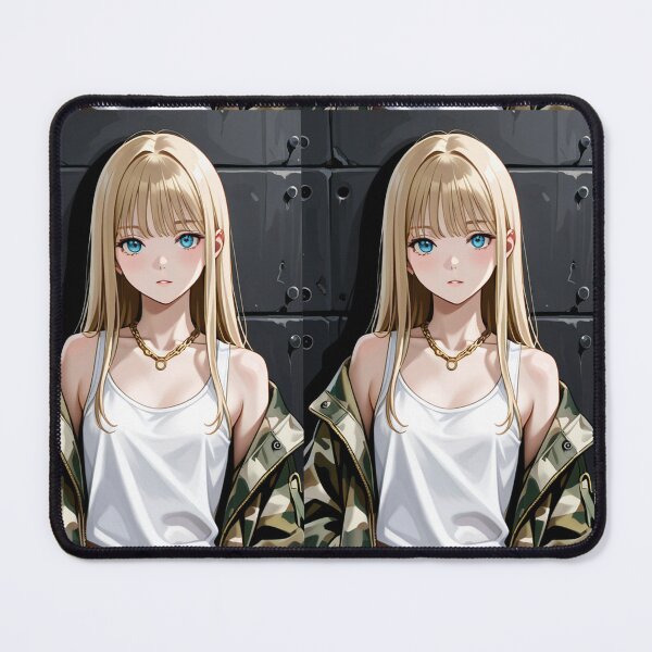 Item preview, Fashion - Woman in Camo Camo Jacket Tank Top Gold Chain Anime Variant 4 designed and sold by AnimeShin.