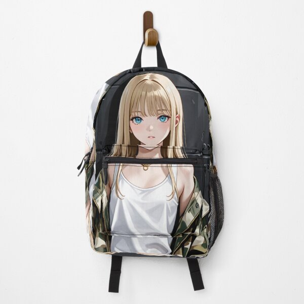 Item preview, Fashion - Woman in Camo Camo Jacket Tank Top Gold Chain Anime Variant 4 designed and sold by AnimeShin.