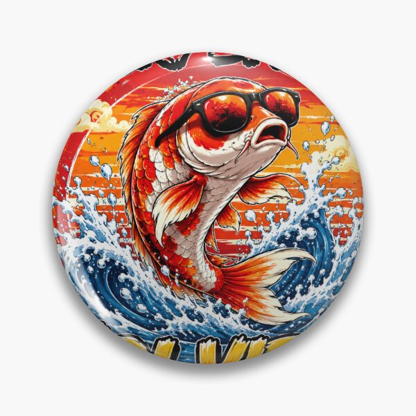 Item preview, Lucky Splash Koi Vibes Colorful Koi Fish Cartoon T-Shirt designed and sold by M.Store.
