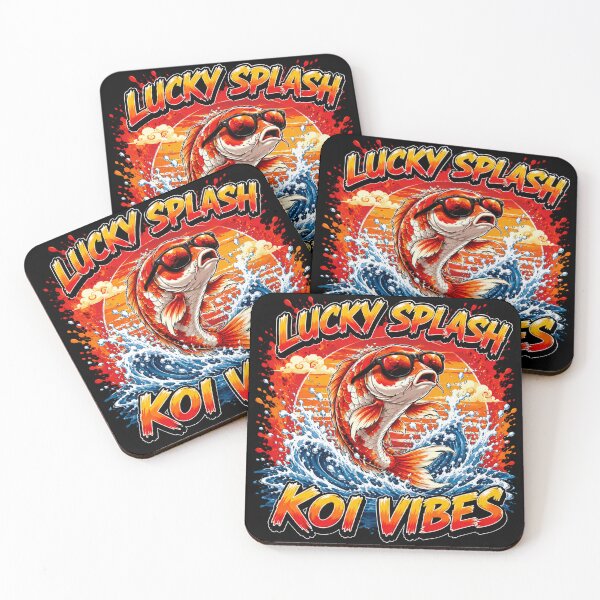 Item preview, Lucky Splash Koi Vibes Colorful Koi Fish Cartoon T-Shirt designed and sold by M.Store.