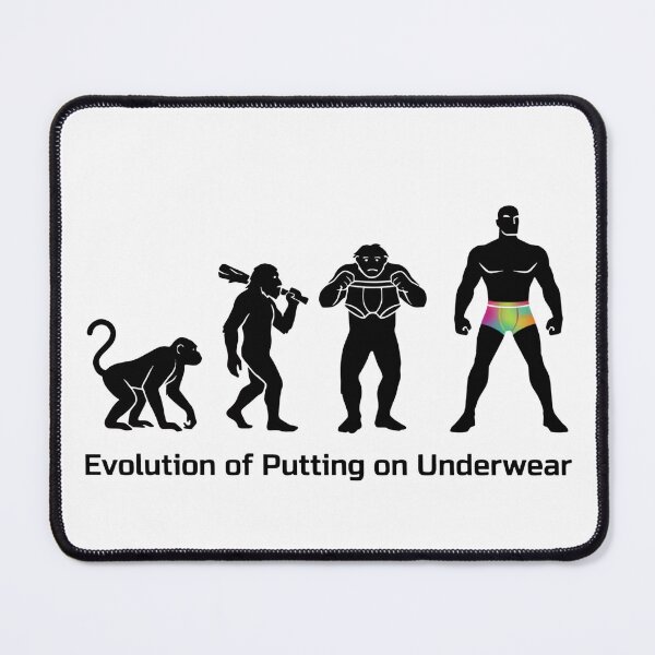 Item preview, Evolution of Putting on Underwear Neon Gradient Gym Meme designed and sold by RareVisuals.