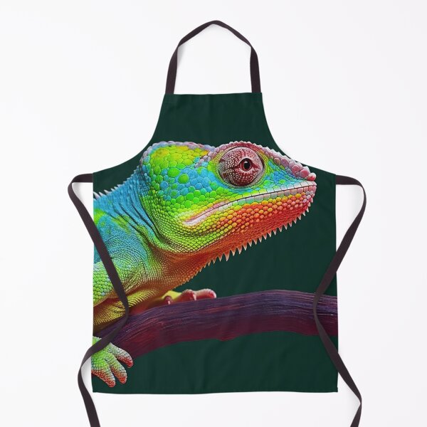 Item preview, Lizard chameleon on dark green background designed and sold by anytka.