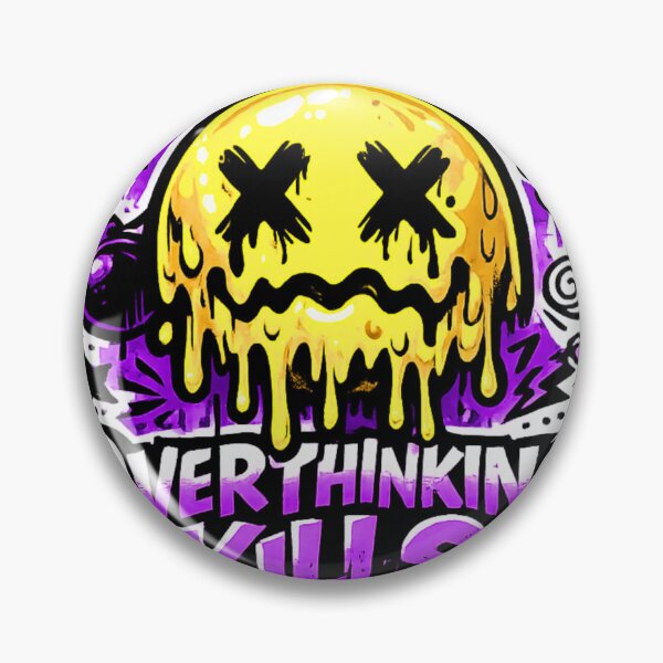 Item preview, Overthinking Kills | Funny Mental Health Meme Sticker designed and sold by DealHunterx.