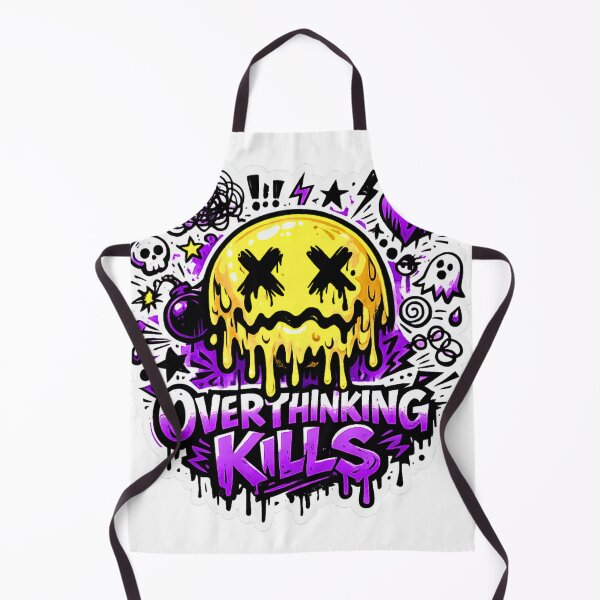 Item preview, Overthinking Kills | Funny Mental Health Meme Sticker designed and sold by DealHunterx.