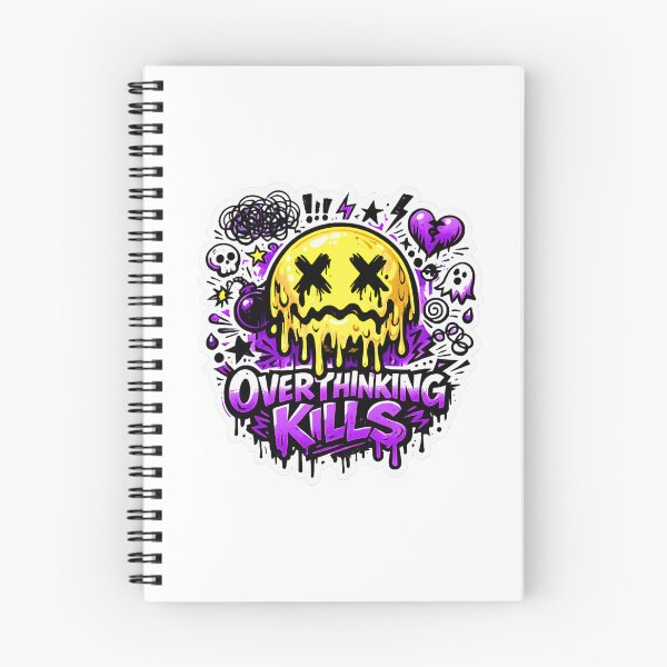 Item preview, Overthinking Kills | Funny Mental Health Meme Sticker designed and sold by DealHunterx.