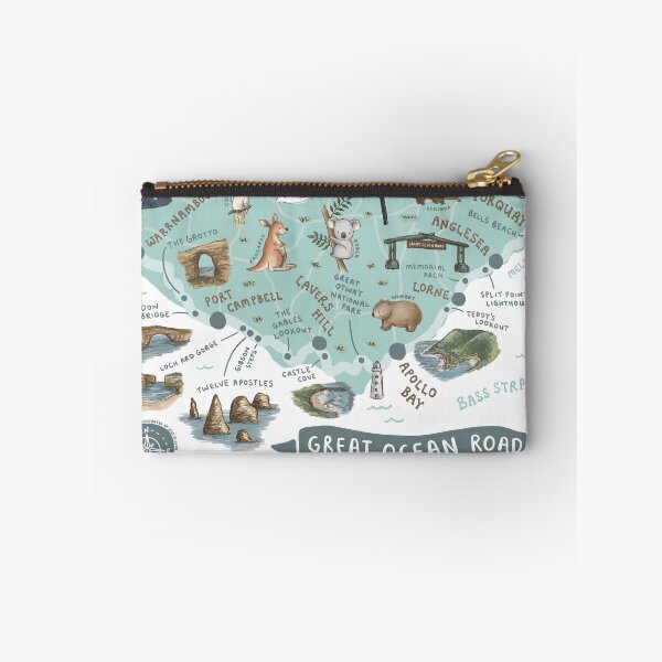 Item preview, Map of the Great Ocean Road, Australia - Teal designed and sold by Those Pencil Shavings.
