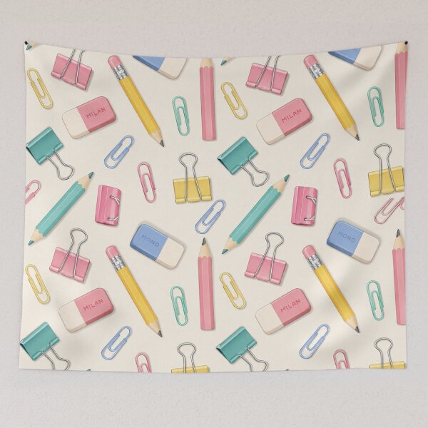 Item preview, School Supplies Pattern designed and sold by Owcomm.