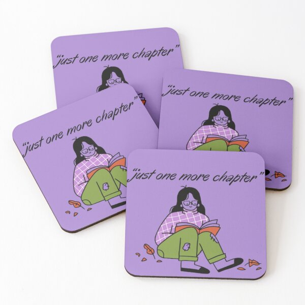 Item preview, Just One More Chapter Cute Girl Reading a Book Autum Aesthetic designed and sold by FikraS.