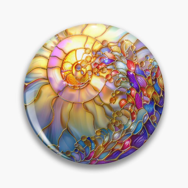 Item preview, Colorful Sunrise Sun and Moon Over Ocean | Celestial Stained Glass Sky | Vibrant Fantasy Seascape Art designed and sold by MargaretWiktor.