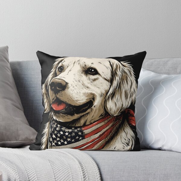 Item preview, Funny Red White and Woof Golden Retriever 4th of July T-Shirt designed and sold by FizjoHed.