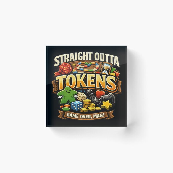 Item preview, Straight Outta Tokens – Board Game Night Funny Gamer designed and sold by SidTastic .