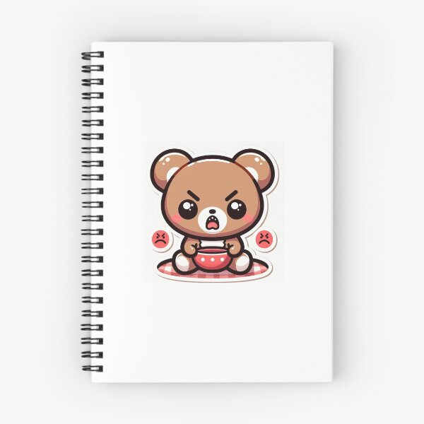 Item preview, Kawaii Hangry Mode Bear Sticker designed and sold by PastelPawsArt.