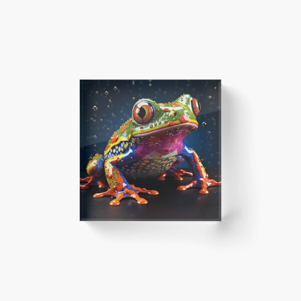 Item preview, Poison vivid color frog. Poisonous animal of tropical rainforest. Pet in terrarium designed and sold by anytka.