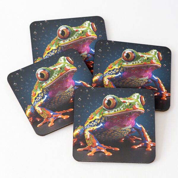 Item preview, Poison vivid color frog. Poisonous animal of tropical rainforest. Pet in terrarium designed and sold by anytka.