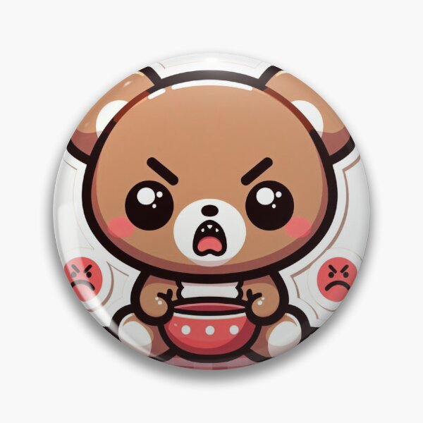 Item preview, Kawaii Hangry Mode Bear Sticker designed and sold by PastelPawsArt.