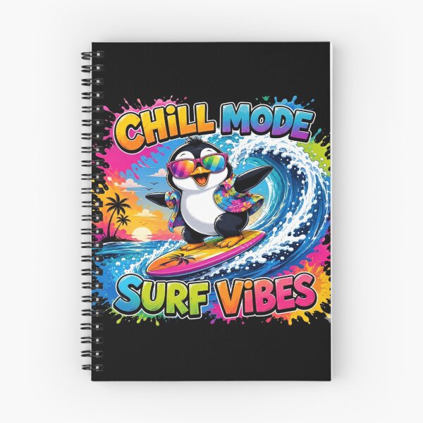 Item preview, Chill Mode Surf Vibes Cute Penguin Surfing Cartoon T-Shirt designed and sold by M.Store.