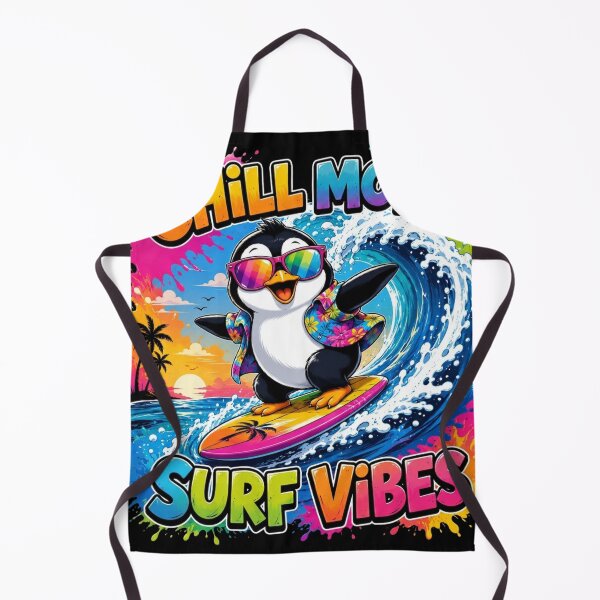 Item preview, Chill Mode Surf Vibes Cute Penguin Surfing Cartoon T-Shirt designed and sold by M.Store.