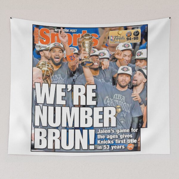 Item preview, We're Number Brun! New York Knicks NBA 2026 Champions designed and sold by tayjeffrey61.