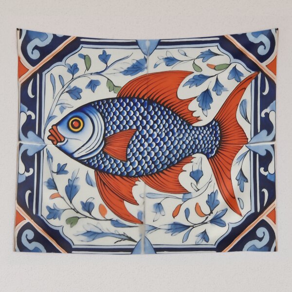 Item preview, Portuguese sardine fish on typical traditional tile designed and sold by anytka.