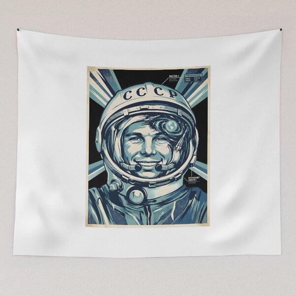 Item preview, Yuri Gagarin Soviet Space Propaganda Helmet Art designed and sold by EKHOAISTORE.