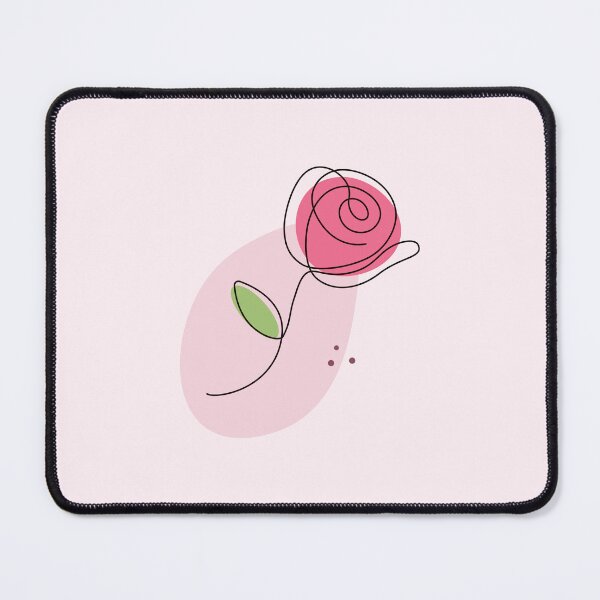 Item preview, Minimalist Pink Rose One Line Botanical Art Design designed and sold by CozyLittleShop.
