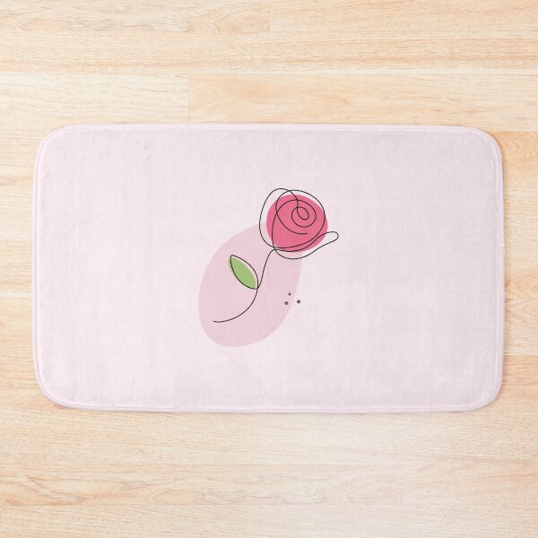 Item preview, Minimalist Pink Rose One Line Botanical Art Design designed and sold by CozyLittleShop.