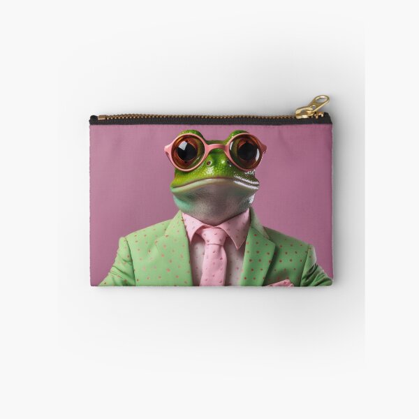 Item preview, Frog in a green jacket and pink tie designed and sold by anytka.