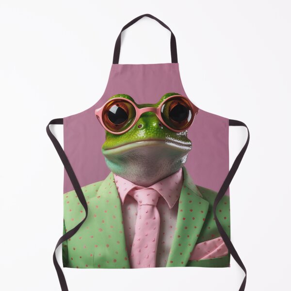 Item preview, Frog in a green jacket and pink tie designed and sold by anytka.