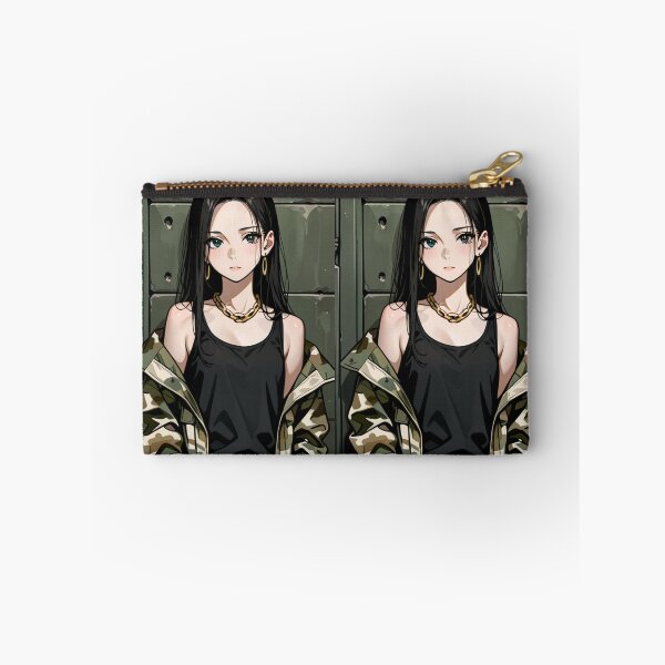 Item preview, Fashion - Woman in Camo Camo Jacket Tank Top Gold Chain Anime designed and sold by AnimeShin.