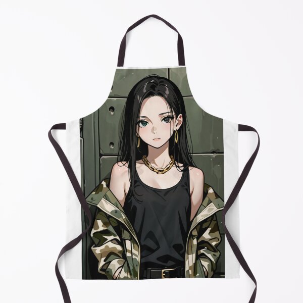 Item preview, Fashion - Woman in Camo Camo Jacket Tank Top Gold Chain Anime designed and sold by AnimeShin.