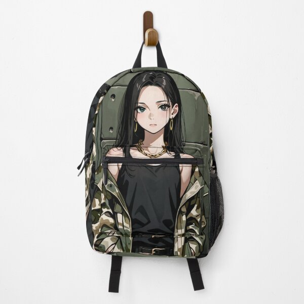 Item preview, Fashion - Woman in Camo Camo Jacket Tank Top Gold Chain Anime designed and sold by AnimeShin.
