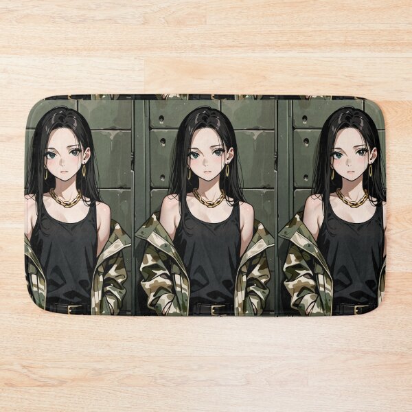 Item preview, Fashion - Woman in Camo Camo Jacket Tank Top Gold Chain Anime designed and sold by AnimeShin.