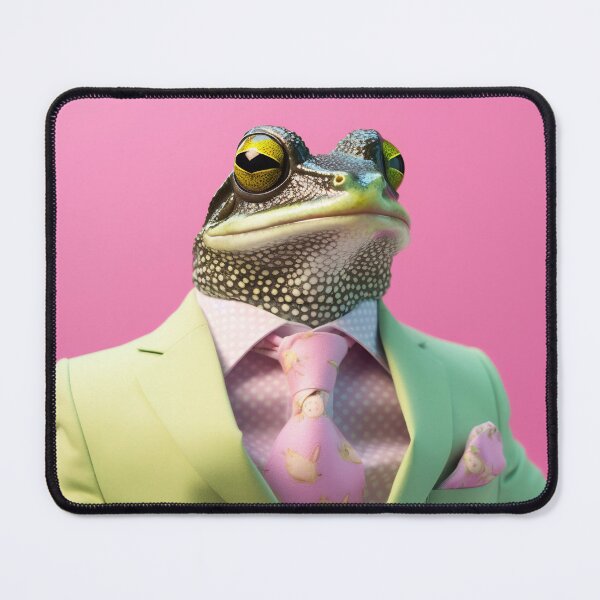 Item preview, Frog in a green jacket and pink tie designed and sold by anytka.