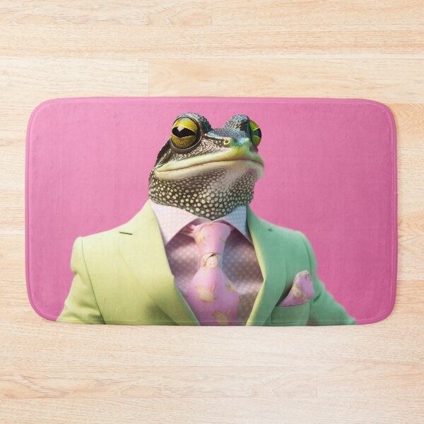 Item preview, Frog in a green jacket and pink tie designed and sold by anytka.