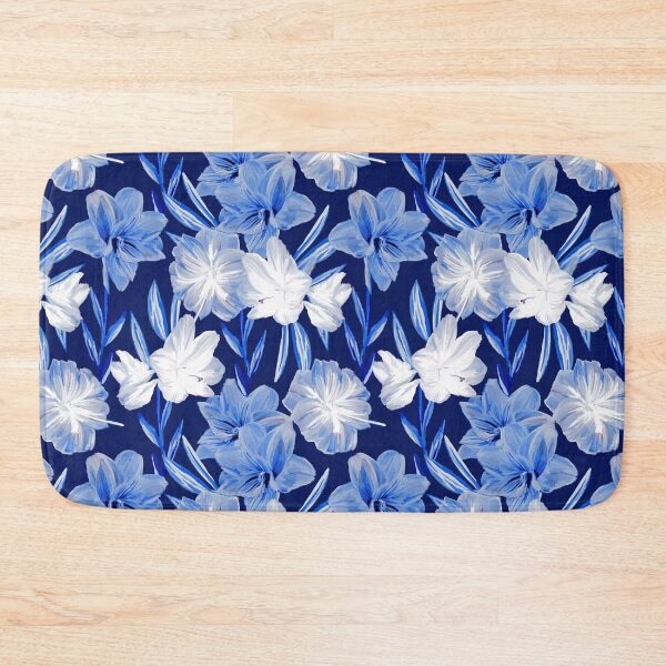 Item preview, Chinoiserie Blue Amaryllis designed and sold by elenabdesigns.