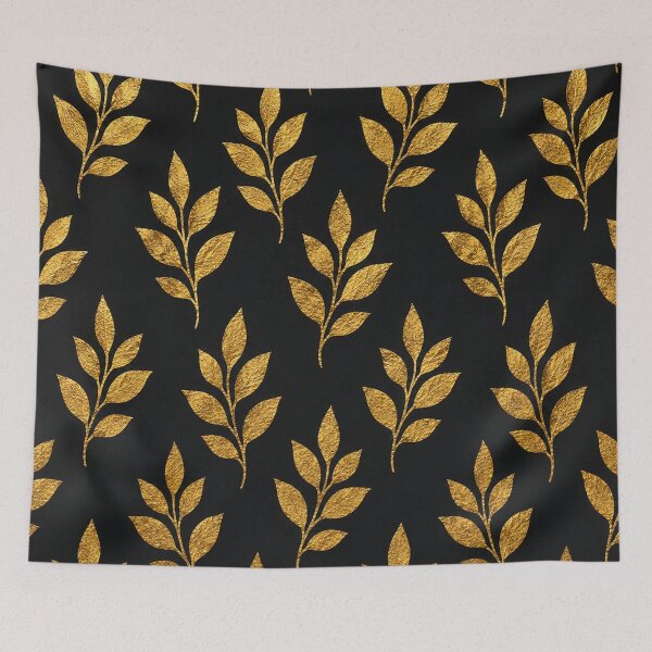 Item preview, Elegant Gold Foil Leaves Pattern designed and sold by Owcomm.