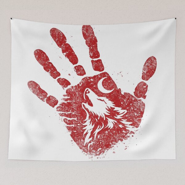 Item preview, Howling Wolf Handprint - Vintage Wilderness Art designed and sold by BestDetailer.