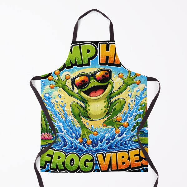Item preview, Jump High Frog Vibes Funny Cartoon Frog T-Shirt designed and sold by M.Store.