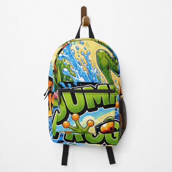 Item preview, Jump High Frog Vibes Funny Cartoon Frog T-Shirt designed and sold by M.Store.